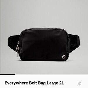 lululemon | Large Everywhere Belt Bag in Black - O/S